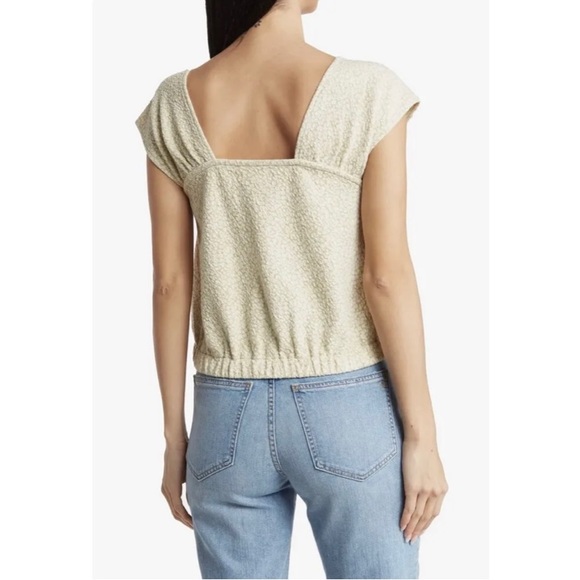 Madewell Floral Jacquard Button-Front Top Size XL - Picture 5 of 6